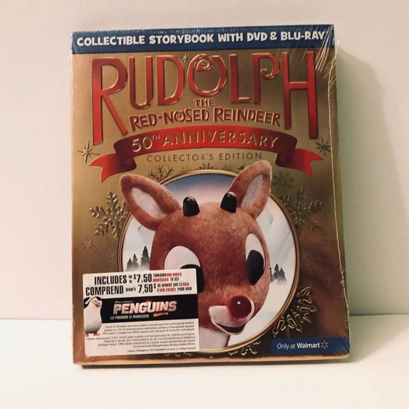 Rudolph The Red Nosed  Reindeer 50th Anniversary DVD Blu Ray Sealed - Picture 11 of 13